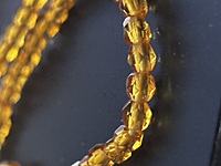 16" Strand of 3mm Amber-colored Beads 16" Strand of 3mm Amber-colored Beads