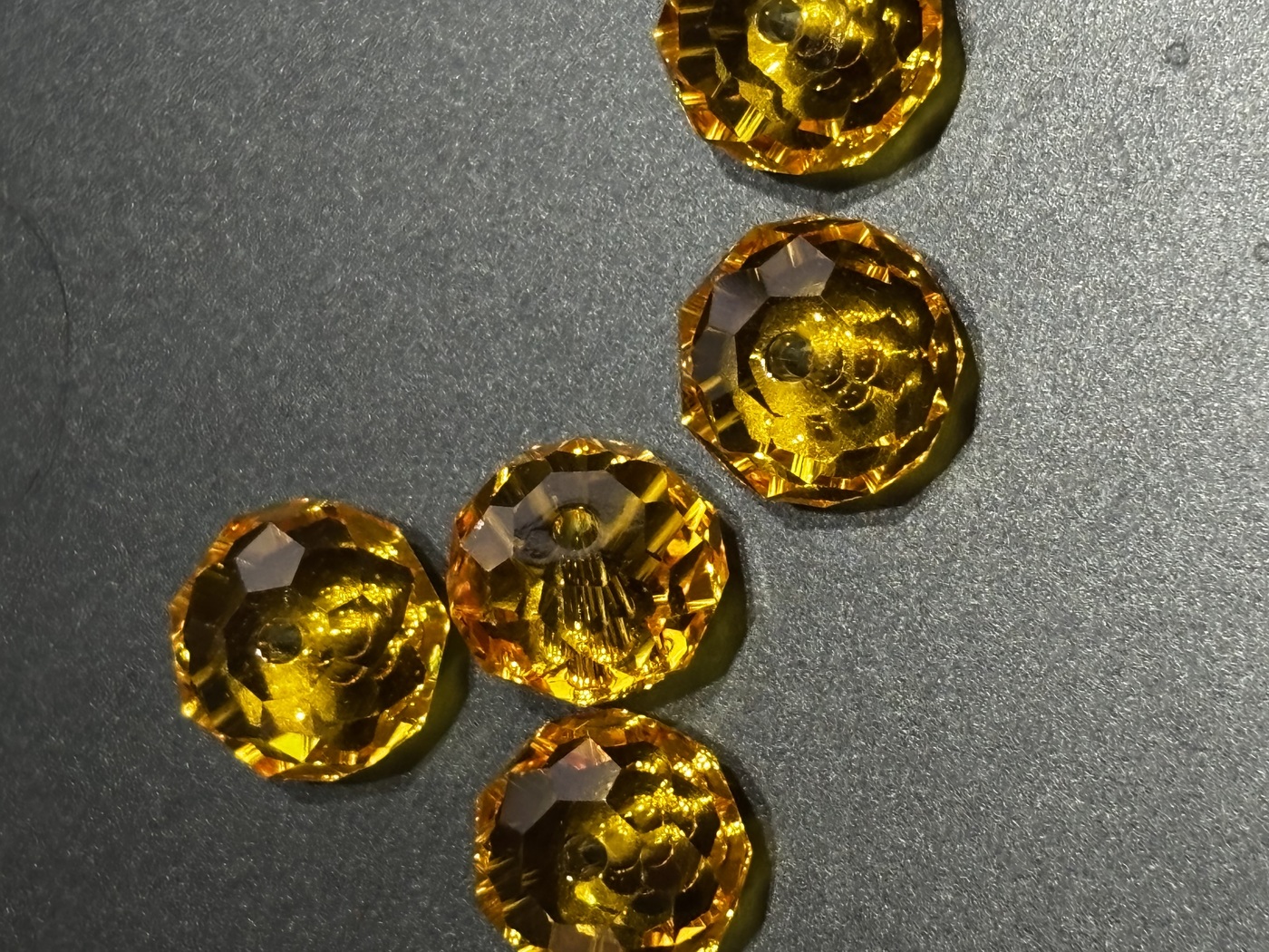 8mm Yellow Faceted Round Crystal Bead 8mm Yellow Faceted Round Crystal Bead