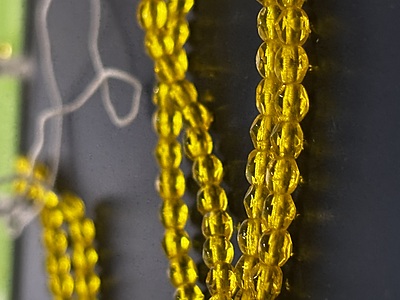 Bright Yellow Faceted 3mm beads