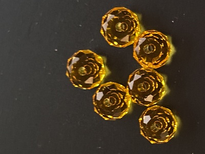 6mm Yellow Faceted Beads
