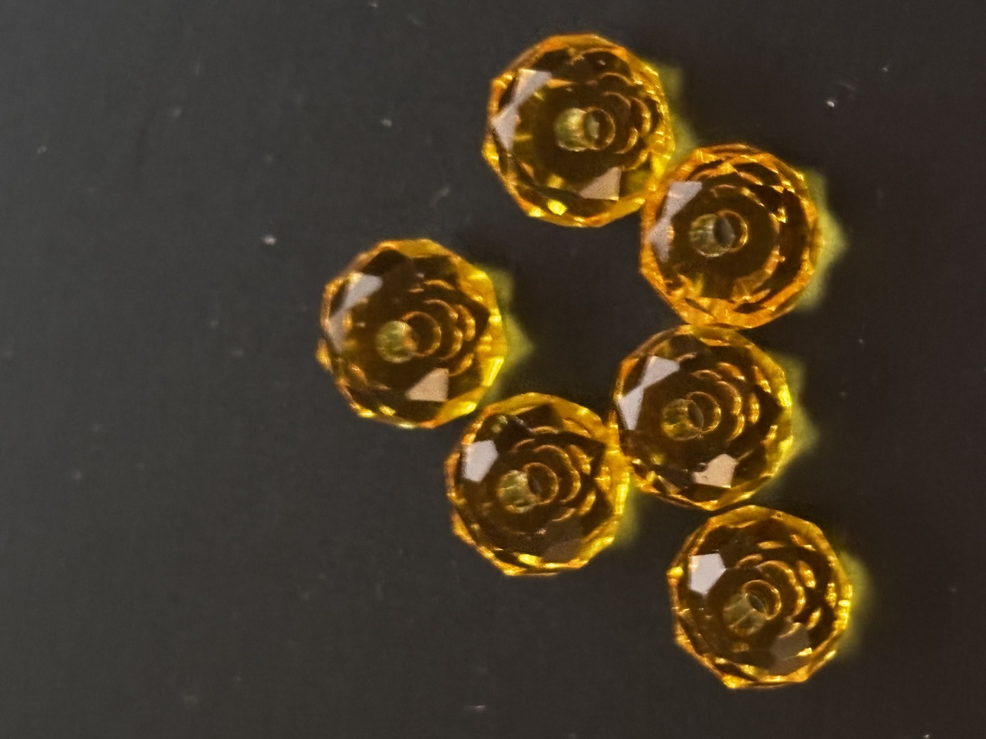 6mm Yellow Faceted Beads 6mm Yellow Faceted Beads